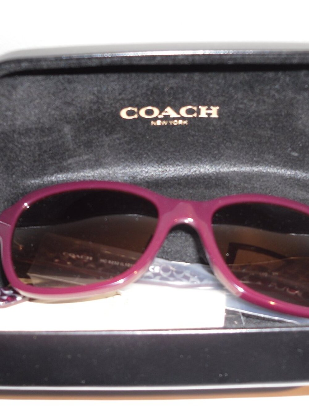 Coach OHC8232 550913 3N 56-140 Dark Purple Oversized Sunglasses – Women’s Design